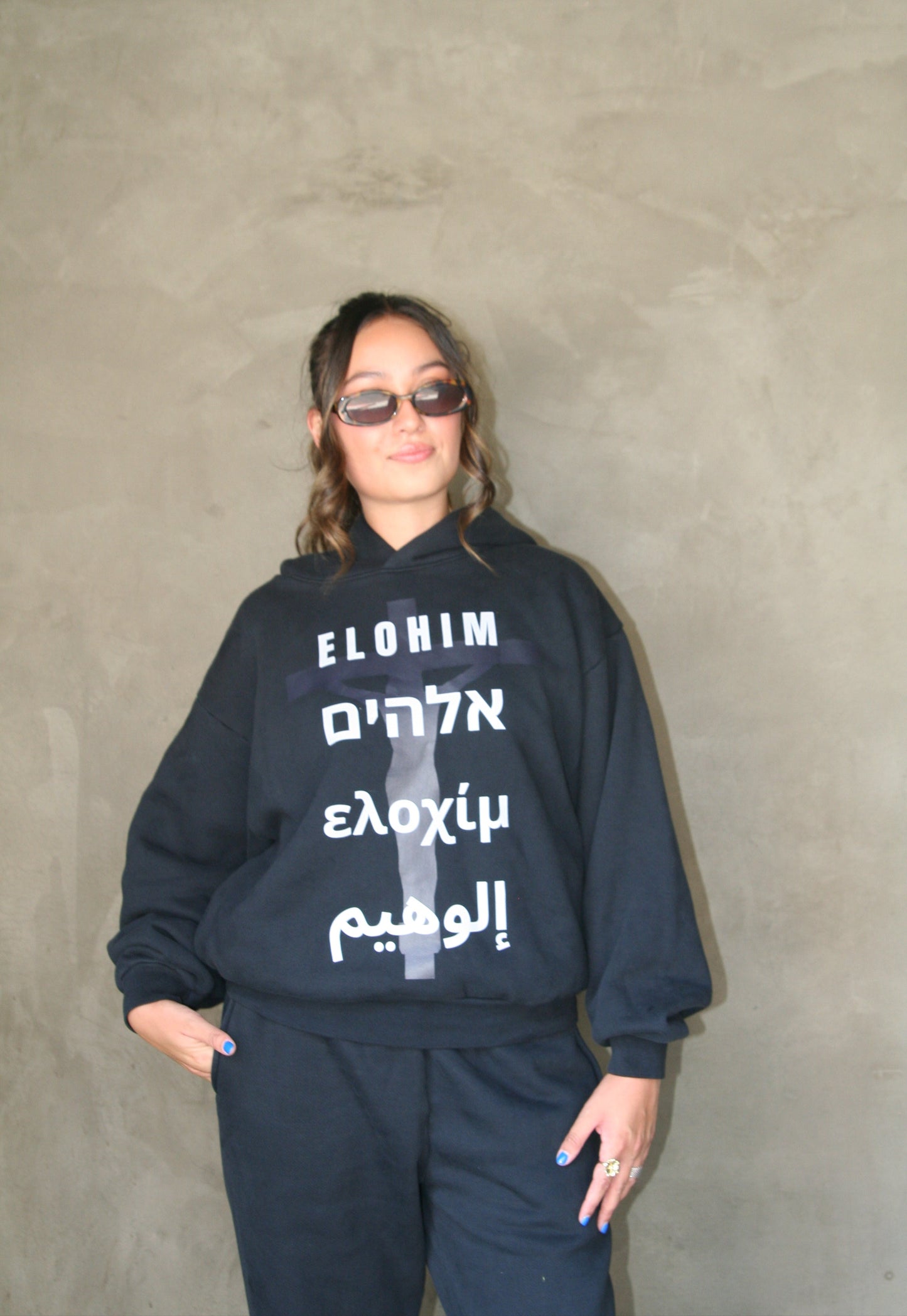 Garment Dye Plush Fleece Hooded Pullover Sweatshirt